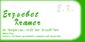 erzsebet kramer business card